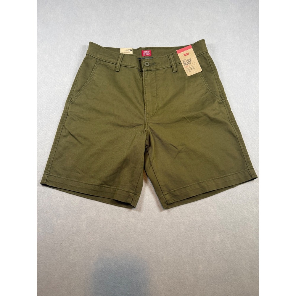 Levis XX Chino Relaxed Shorts Mens 30 Olive Green Stretch Twill 98402-0011